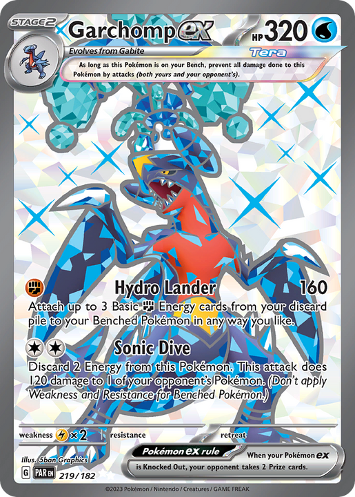 Garchomp ex Ultra Rare (219/182) Paradox Rift