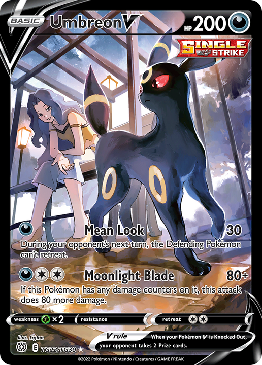 Umbreon V Rare Holo V (TG22/TG30) Brilliant Stars Trainer Gallery