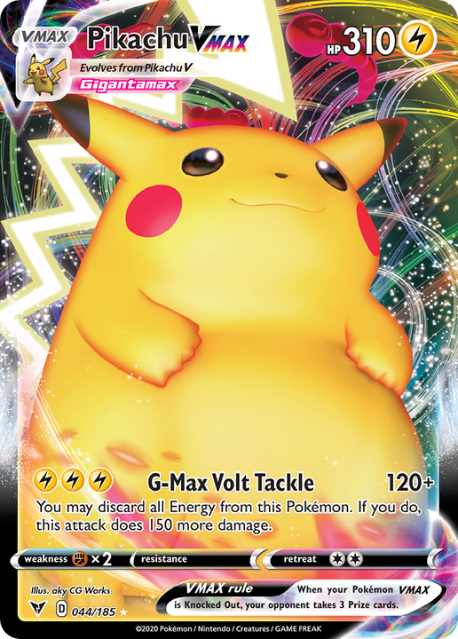 Pikachu VMAX Rare Holo VMAX (044/185) Vivid Voltage