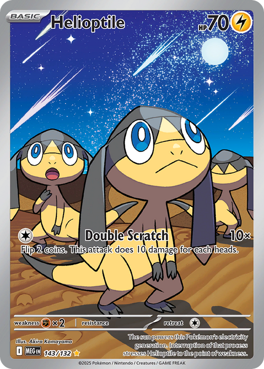 Helioptile Illustration Rare (143/132) Mega Evolution