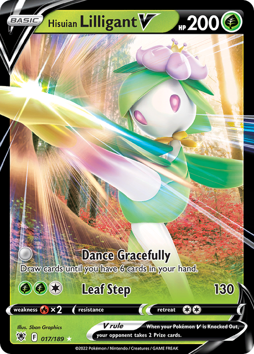 Hisuian Lilligant V Rare Holo V (017/189) Astral Radiance