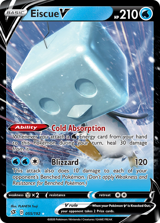 Eiscue V Rare Holo V (055/192) Rebel Clash
