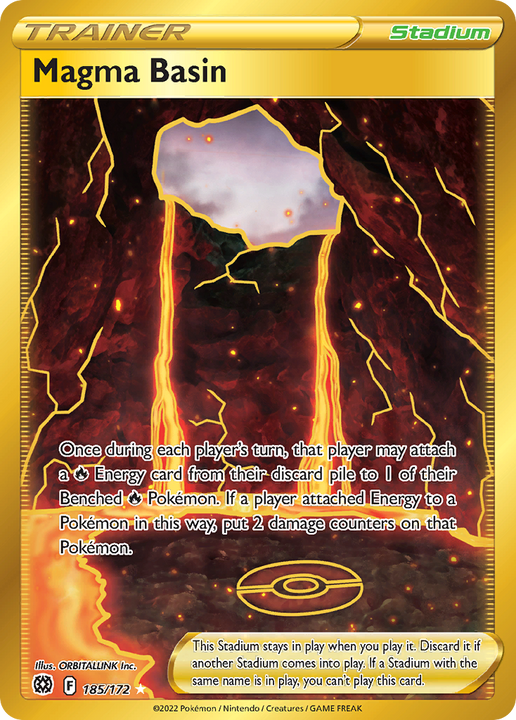 Magma Basin Rare Secret (185/172) Brilliant Stars