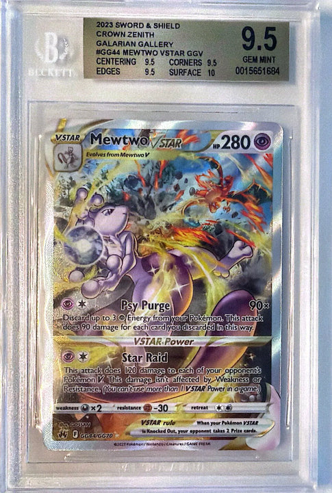 Mewtwo VSTAR Rare Holo VSTAR (GG44/GG70) Crown Zenith Galarian Gallery BGS9.5
