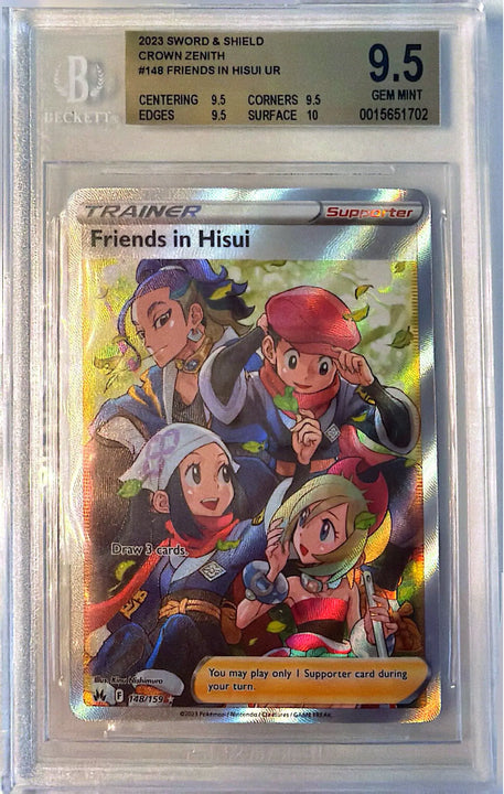 Friends in Hisui Rare Ultra (148/159) Crown Zenith BGS9.5
