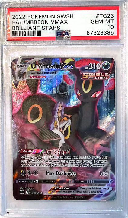 Umbreon VMAX Rare Holo VMAX (TG23/TG30) Brilliant Stars Trainer Gallery PSA10