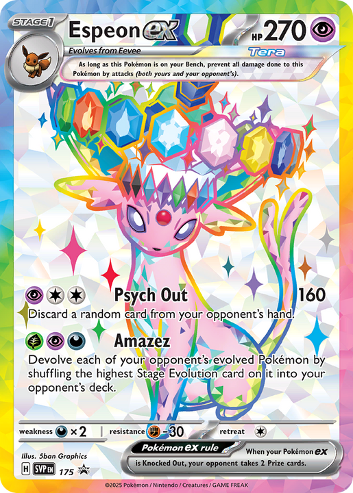 Espeon ex Promo (175) Scarlet & Violet Black Star Promos