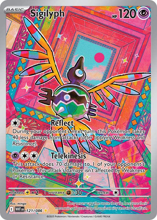 Sigilyph Illustration Rare (121/086) White Flare
