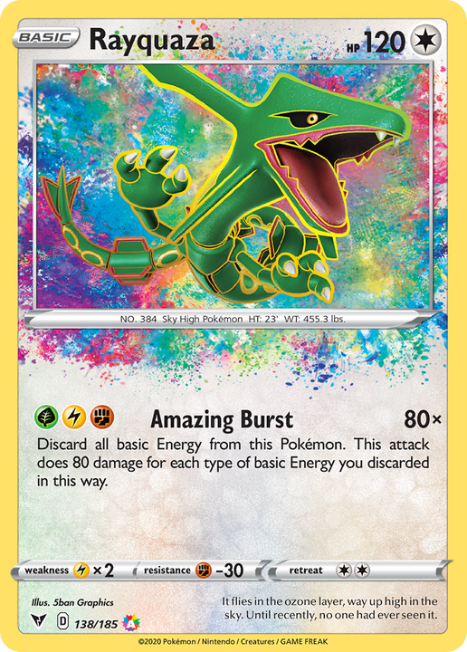 Rayquaza Amazing Rare (138/185) Vivid Voltage
