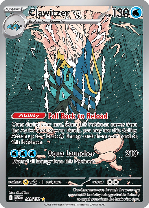 Clawitzer Illustration Rare (141/132) Mega Evolution