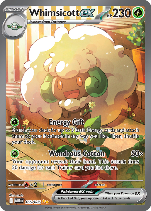Whimsicott ex Special Illustration Rare (165/086) White Flare
