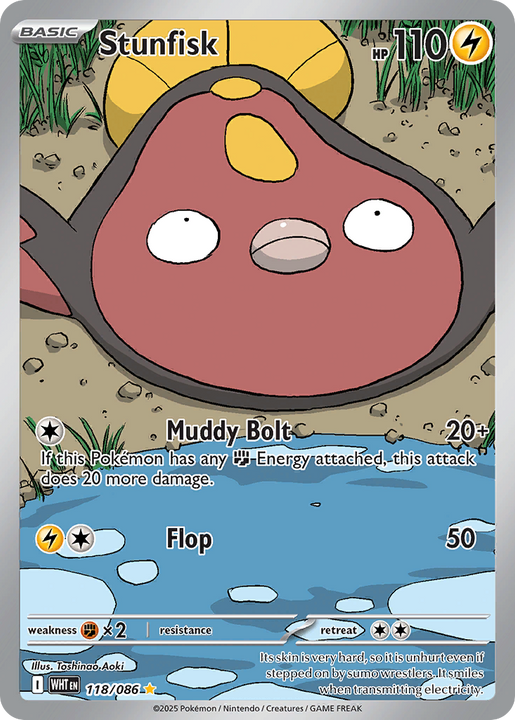 Stunfisk Illustration Rare (118/086) White Flare