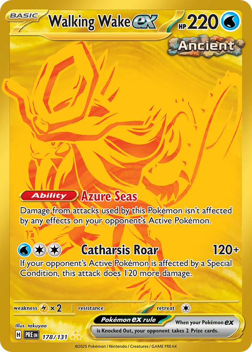 Walking Wake ex Hyper Rare (178/131) Prismatic Evolutions
