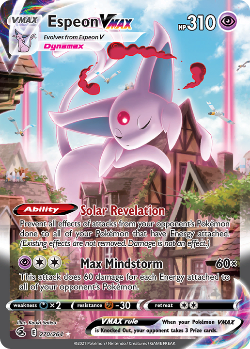 Espeon VMAX Rare Rainbow (270/264) Fusion Strike