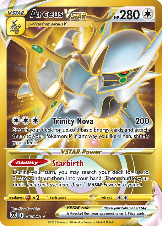 Arceus VSTAR Rare Secret (184/172) Brilliant Stars