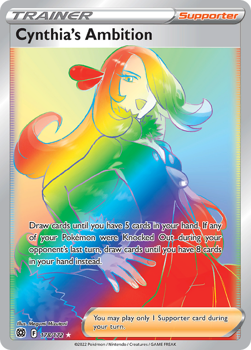Cynthia's Ambition Rare Rainbow (178/172) Brilliant Stars