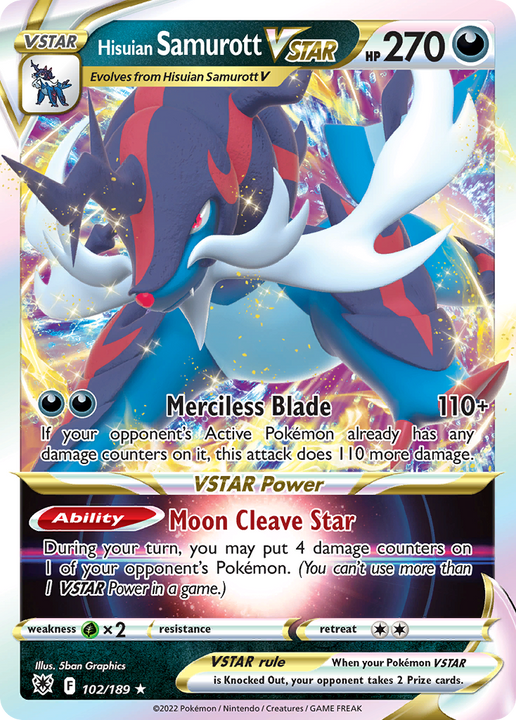 Hisuian Samurott VSTAR Rare Holo VSTAR (102/189) Astral Radiance