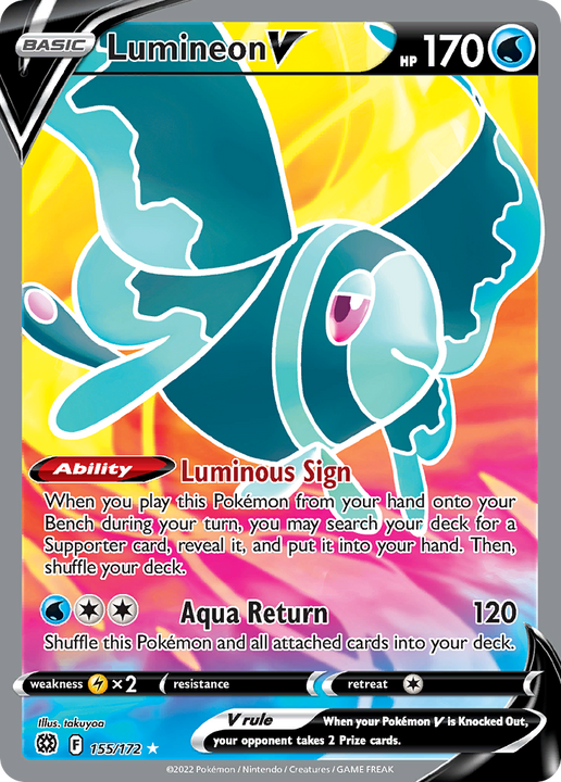 Lumineon V Rare Ultra (155/172) Brilliant Stars