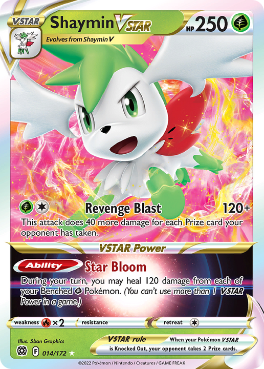 Shaymin VSTAR Rare Holo VSTAR (014/172) Brilliant Stars