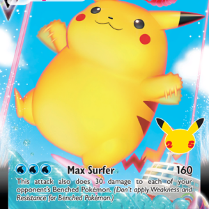 Surfing Pikachu VMAX Rare Holo VMAX (9) Celebrations