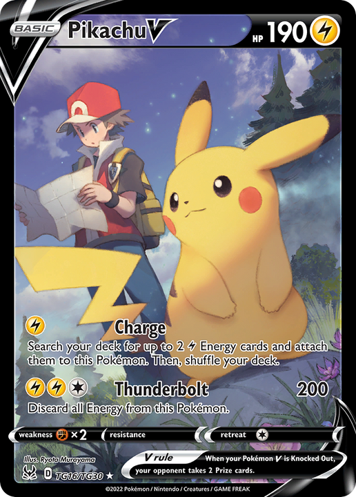Pikachu V Rare Holo V (TG16/TG30) Lost Origin Trainer Gallery