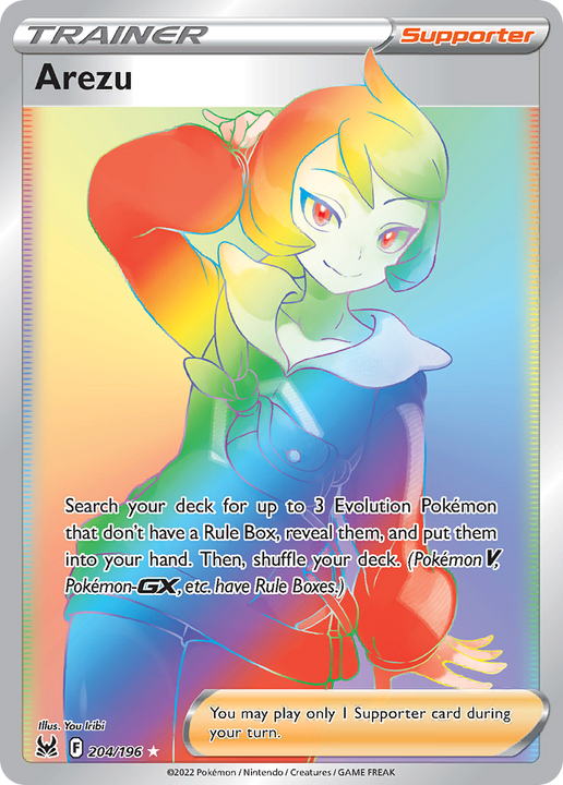 Arezu Rare Rainbow (204/196) Lost Origin