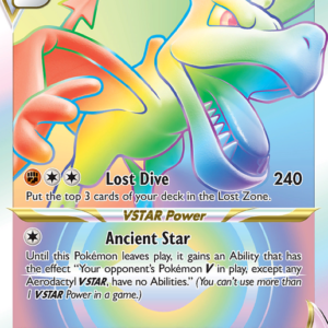 Aerodactyl VSTAR Rare Rainbow (199/196) Lost Origin