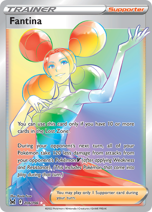 Fantina Rare Rainbow (206/196) Lost Origin