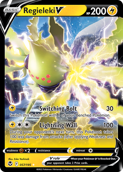 Regieleki V Rare Holo V (057/195) Silver Tempest