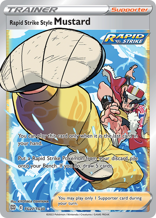 Rapid Strike Style Mustard Rare Ultra (TG27/TG30) Brilliant Stars Trainer Gallery