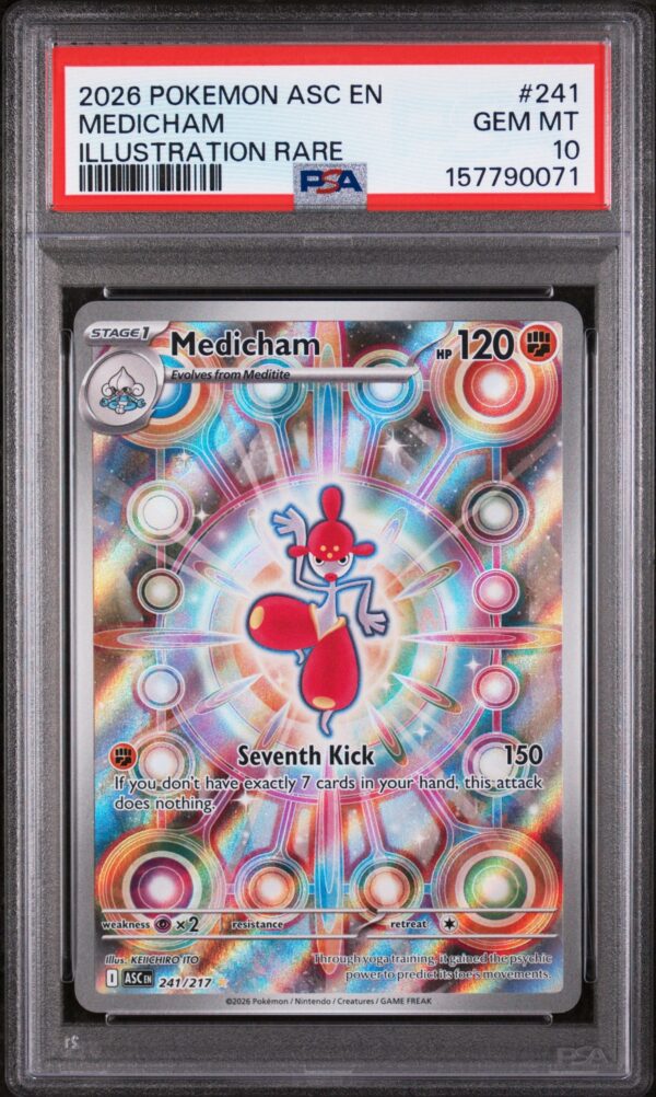 PSA 10 - 2026 POKEMON ASC EN-ASCENDED HEROES #241 MEDICHAM ILLUSTRATION RARE