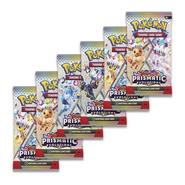 P10343_10-10025-101_02.jpg Pokémon TCG: Scarlet & Violet-Prismatic Evolutions Booster Bundle (6 Packs)