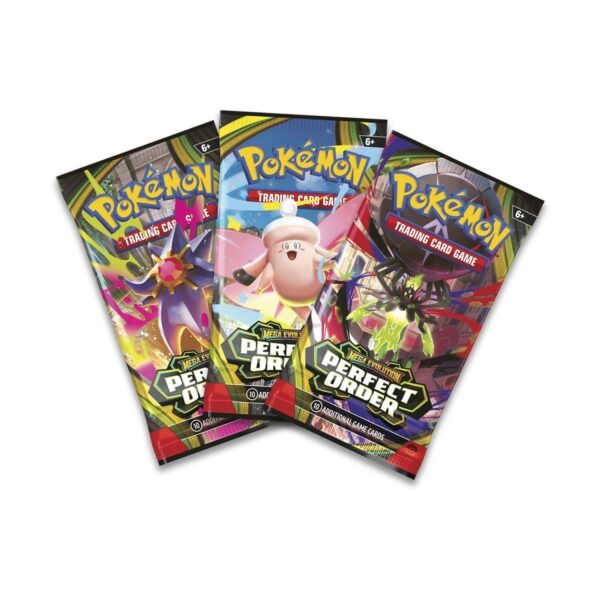 P11218_10-10375-108_02-2.jpg Pokémon TCG: Mega Evolution-Perfect Order 3 Booster Packs & Chikorita Promo Card