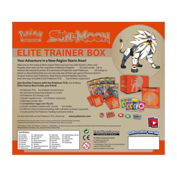 Pokémon TCG: Sun & Moon Elite Trainer Box (Solgaleo)
