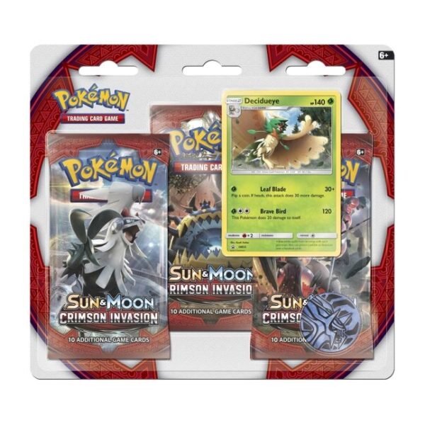 P3736PC_699-16832_01.jpg Pokémon TCG: Sun & Moon-Crimson Invasion 3 Booster Packs, Coin & Decidueye Promo Card
