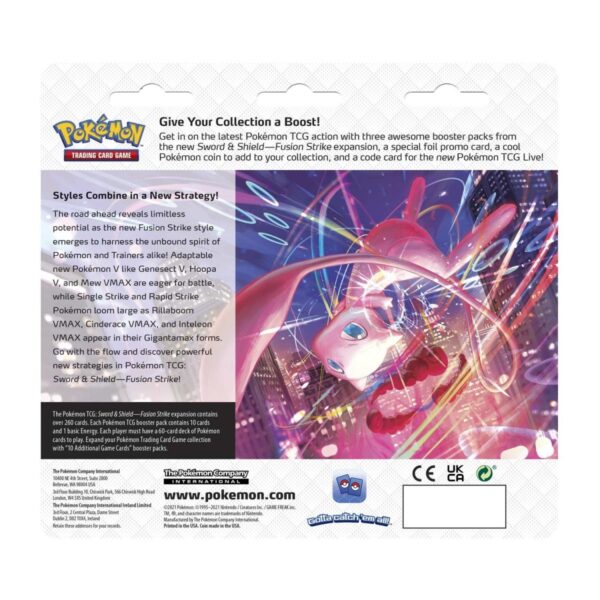 P7737_699-17125_02-1.jpg Pokémon TCG: Sword & Shield-Fusion Strike 3 Booster Packs, Coin & Espeon Promo Card